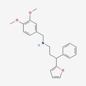 molecular formula C22H25NO3 B4017803 (3,4-dimethoxybenzyl)[3-(2-furyl)-3-phenylpropyl]amine 