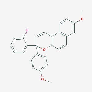 molecular formula C27H21FO3 B401782 3-(2-fluorophenyl)-8-methoxy-3-(4-methoxyphenyl)-3H-benzo[f]chromene CAS No. 152151-55-8