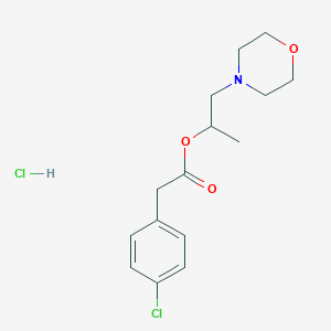 molecular formula C15H21Cl2NO3 B4017849 1-methyl-2-(4-morpholinyl)ethyl (4-chlorophenyl)acetate hydrochloride 