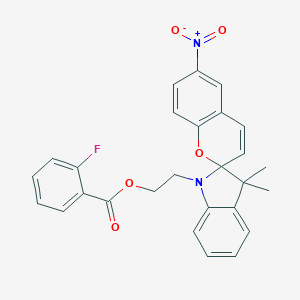 2-(3',3'-Dimethyl-6-nitrospiro[chromene-2,2'-indole]-1'-yl)ethyl 2-fluorobenzoate