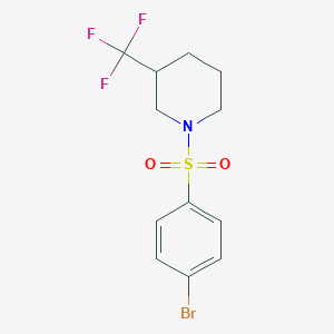 molecular formula C12H13BrF3NO2S B4017873 1-[(4-bromophenyl)sulfonyl]-3-(trifluoromethyl)piperidine CAS No. 394245-70-6
