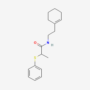molecular formula C17H23NOS B4017878 N-[2-(1-cyclohexen-1-yl)ethyl]-2-(phenylthio)propanamide 