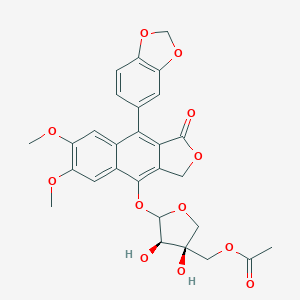 molecular formula C28H26O12 B040179 Diphyllin acetyl apioside CAS No. 111647-42-8