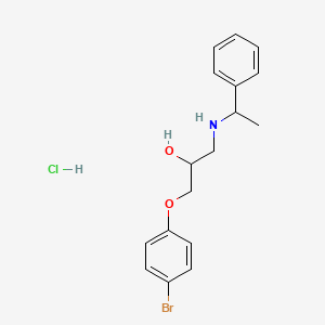 molecular formula C17H21BrClNO2 B4017916 1-(4-bromophenoxy)-3-[(1-phenylethyl)amino]-2-propanol hydrochloride 