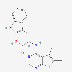 molecular formula C19H18N4O2S B4017929 N-(5,6-dimethylthieno[2,3-d]pyrimidin-4-yl)tryptophan 
