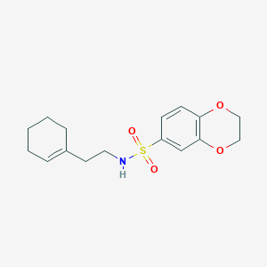 molecular formula C16H21NO4S B4017940 N-[2-(1-cyclohexen-1-yl)ethyl]-2,3-dihydro-1,4-benzodioxine-6-sulfonamide 