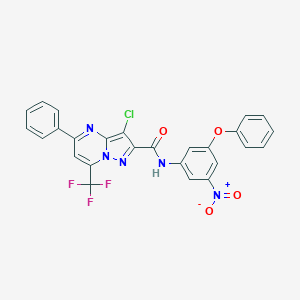 3-chloro-N-(3-nitro-5-phenoxyphenyl)-5-phenyl-7-(trifluoromethyl)pyrazolo[1,5-a]pyrimidine-2-carboxamide