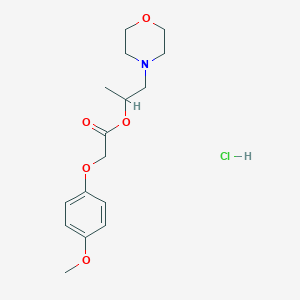 molecular formula C16H24ClNO5 B4017958 1-methyl-2-(4-morpholinyl)ethyl (4-methoxyphenoxy)acetate hydrochloride 