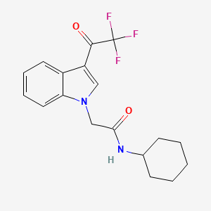 molecular formula C18H19F3N2O2 B4017969 N-cyclohexyl-2-[3-(trifluoroacetyl)-1H-indol-1-yl]acetamide 