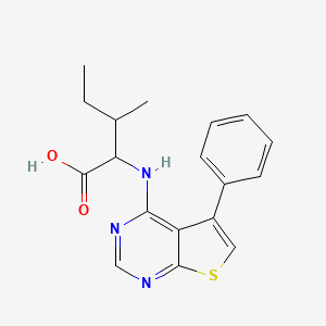 molecular formula C18H19N3O2S B4017991 N-(5-phenylthieno[2,3-d]pyrimidin-4-yl)isoleucine 