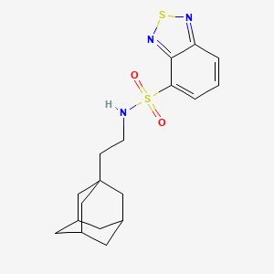 molecular formula C18H23N3O2S2 B4018010 N-[2-(1-adamantyl)ethyl]-2,1,3-benzothiadiazole-4-sulfonamide 