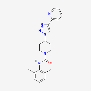molecular formula C21H24N6O B4018027 N-(2,6-dimethylphenyl)-4-(4-pyridin-2-yl-1H-1,2,3-triazol-1-yl)piperidine-1-carboxamide 