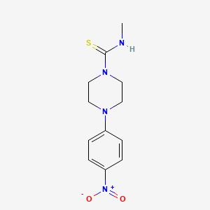 molecular formula C12H16N4O2S B4018064 N-methyl-4-(4-nitrophenyl)-1-piperazinecarbothioamide 