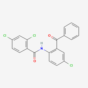 molecular formula C20H12Cl3NO2 B4018083 N-(2-benzoyl-4-chlorophenyl)-2,4-dichlorobenzamide 