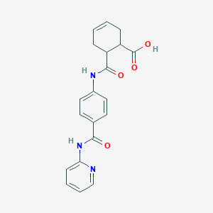 molecular formula C20H19N3O4 B4018103 6-[({4-[(2-吡啶氨基)羰基]苯基}氨基)羰基]-3-环己烯-1-羧酸 