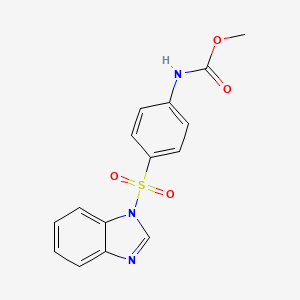 molecular formula C15H13N3O4S B4018116 methyl [4-(1H-benzimidazol-1-ylsulfonyl)phenyl]carbamate 
