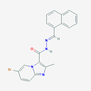 molecular formula C20H15BrN4O B401814 6-bromo-2-methyl-N'-(1-naphthylmethylene)imidazo[1,2-a]pyridine-3-carbohydrazide 