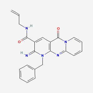 molecular formula C22H19N5O2 B4018148 N-allyl-1-benzyl-2-imino-5-oxo-1,5-dihydro-2H-dipyrido[1,2-a:2',3'-d]pyrimidine-3-carboxamide 