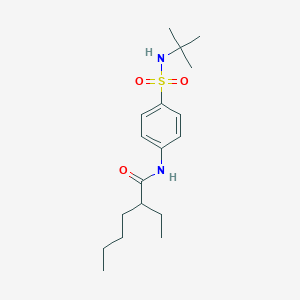 molecular formula C18H30N2O3S B4018154 N-{4-[(tert-butylamino)sulfonyl]phenyl}-2-ethylhexanamide 