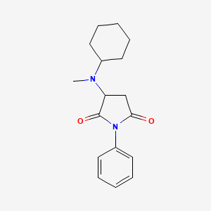 molecular formula C17H22N2O2 B4018160 3-[cyclohexyl(methyl)amino]-1-phenyl-2,5-pyrrolidinedione 