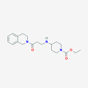 ethyl 4-{[3-(3,4-dihydroisoquinolin-2(1H)-yl)-3-oxopropyl]amino}piperidine-1-carboxylate