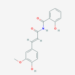 molecular formula C17H15NO5 B4018173 2-hydroxy-N-[3-(4-hydroxy-3-methoxyphenyl)acryloyl]benzamide 