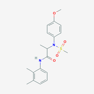 molecular formula C19H24N2O4S B4018182 N~1~-(2,3-dimethylphenyl)-N~2~-(4-methoxyphenyl)-N~2~-(methylsulfonyl)alaninamide 