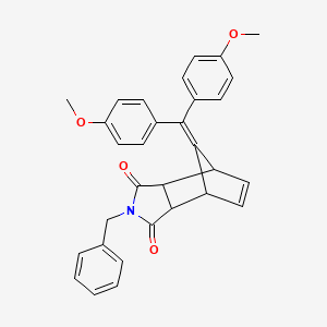 molecular formula C31H27NO4 B4018204 4-benzyl-10-[bis(4-methoxyphenyl)methylene]-4-azatricyclo[5.2.1.0~2,6~]dec-8-ene-3,5-dione 