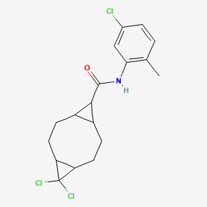 molecular formula C18H20Cl3NO B4018214 10,10-dichloro-N-(5-chloro-2-methylphenyl)tricyclo[7.1.0.0~4,6~]decane-5-carboxamide 