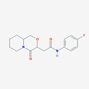 N-(4-fluorophenyl)-2-(4-oxooctahydropyrido[2,1-c][1,4]oxazin-3-yl)acetamide