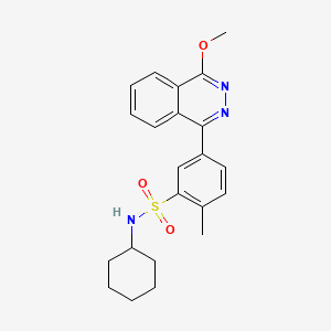 molecular formula C22H25N3O3S B4018225 N-cyclohexyl-5-(4-methoxy-1-phthalazinyl)-2-methylbenzenesulfonamide 