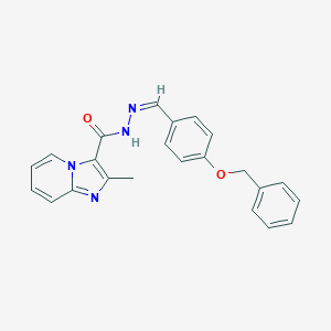 molecular formula C23H20N4O2 B401824 N'-[4-(benzyloxy)benzylidene]-2-methylimidazo[1,2-a]pyridine-3-carbohydrazide 