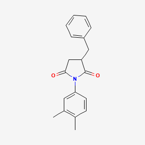 molecular formula C19H19NO2 B4018244 3-benzyl-1-(3,4-dimethylphenyl)-2,5-pyrrolidinedione 