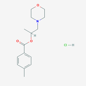 molecular formula C15H22ClNO3 B4018351 1-methyl-2-(4-morpholinyl)ethyl 4-methylbenzoate hydrochloride 