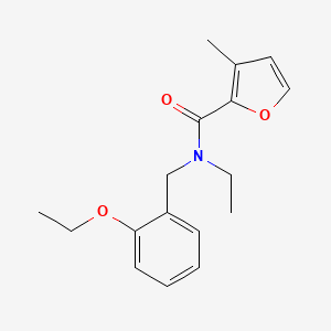 molecular formula C17H21NO3 B4018358 N-(2-ethoxybenzyl)-N-ethyl-3-methyl-2-furamide 