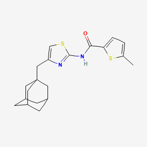 molecular formula C20H24N2OS2 B4018377 N-[4-(1-adamantylmethyl)-1,3-thiazol-2-yl]-5-methyl-2-thiophenecarboxamide 