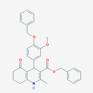 Benzyl 4-[4-(benzyloxy)-3-methoxyphenyl]-2-methyl-5-oxo-1,4,5,6,7,8-hexahydro-3-quinolinecarboxylate