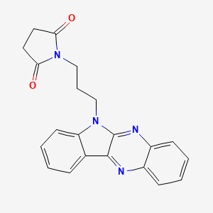 molecular formula C21H18N4O2 B4018391 1-[3-(6H-indolo[2,3-b]quinoxalin-6-yl)propyl]-2,5-pyrrolidinedione 