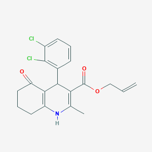 molecular formula C20H19Cl2NO3 B401840 Prop-2-enyl 4-(2,3-dichlorophenyl)-2-methyl-5-oxo-1,4,5,6,7,8-hexahydroquinoline-3-carboxylate 
