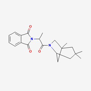 molecular formula C21H26N2O3 B4018402 2-[1-methyl-2-oxo-2-(1,3,3-trimethyl-6-azabicyclo[3.2.1]oct-6-yl)ethyl]-1H-isoindole-1,3(2H)-dione 
