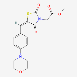 molecular formula C17H18N2O5S B4018412 methyl {5-[4-(4-morpholinyl)benzylidene]-2,4-dioxo-1,3-thiazolidin-3-yl}acetate 