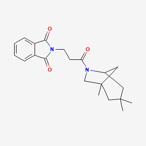 molecular formula C21H26N2O3 B4018419 2-[3-oxo-3-(1,3,3-trimethyl-6-azabicyclo[3.2.1]oct-6-yl)propyl]-1H-isoindole-1,3(2H)-dione 