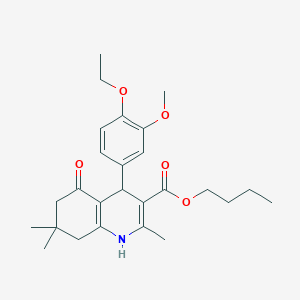 Butyl 4-(4-ethoxy-3-methoxyphenyl)-2,7,7-trimethyl-5-oxo-1,4,5,6,7,8-hexahydro-3-quinolinecarboxylate