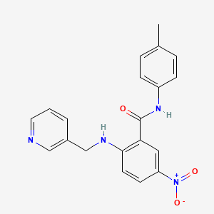 molecular formula C20H18N4O3 B4018434 N-(4-methylphenyl)-5-nitro-2-[(3-pyridinylmethyl)amino]benzamide 