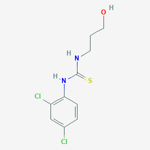 molecular formula C10H12Cl2N2OS B4018440 N-(2,4-dichlorophenyl)-N'-(3-hydroxypropyl)thiourea 
