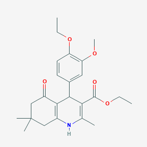 Ethyl 4-(4-ethoxy-3-methoxyphenyl)-2,7,7-trimethyl-5-oxo-1,4,5,6,7,8-hexahydro-3-quinolinecarboxylate