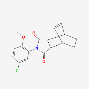 molecular formula C17H16ClNO3 B4018462 4-(5-chloro-2-methoxyphenyl)-4-azatricyclo[5.2.2.0~2,6~]undec-8-ene-3,5-dione 