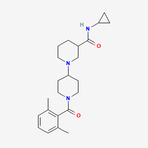 molecular formula C23H33N3O2 B4018501 N-cyclopropyl-1'-(2,6-dimethylbenzoyl)-1,4'-bipiperidine-3-carboxamide 