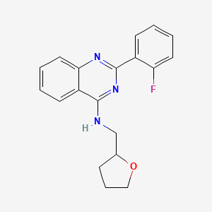 molecular formula C19H18FN3O B4018514 2-(2-fluorophenyl)-N-(tetrahydro-2-furanylmethyl)-4-quinazolinamine 
