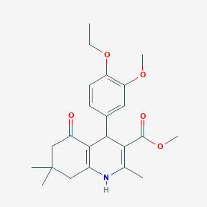 Methyl 4-(4-ethoxy-3-methoxyphenyl)-2,7,7-trimethyl-5-oxo-1,4,5,6,7,8-hexahydroquinoline-3-carboxylate
